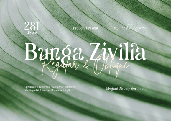 Bunga Zivilia: Elevating Design with Elegant Script Typography