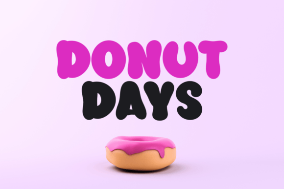 Donut Days: A Playful Bold Font for Design