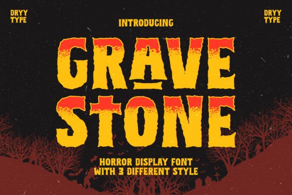 Gravestone Font: Grunge Style for Horror Designs