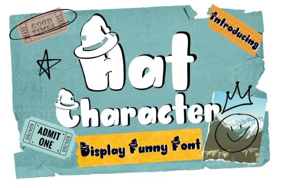 Hat Character: A Quirky Display Font for Joyful Designs
