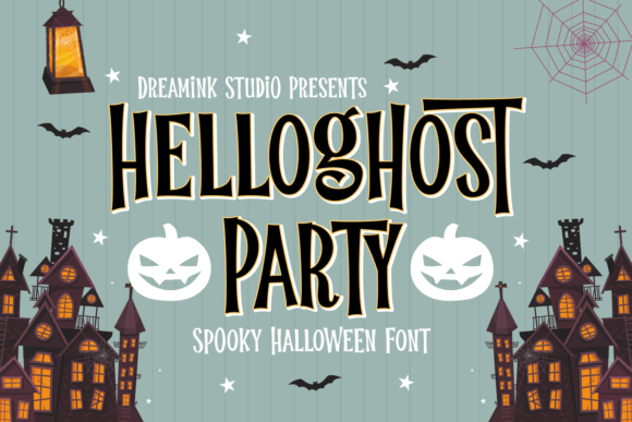 Helloghost Party: Spooky Display Font for Halloween