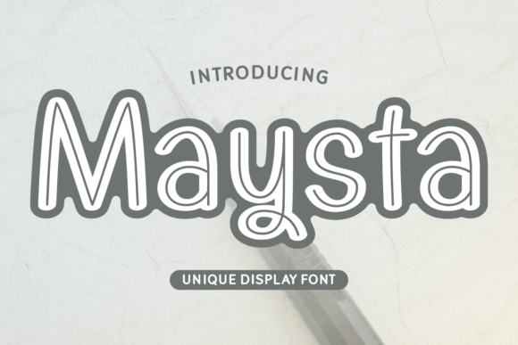 Maysta: A Playful Display Font for Vibrant Design Projects