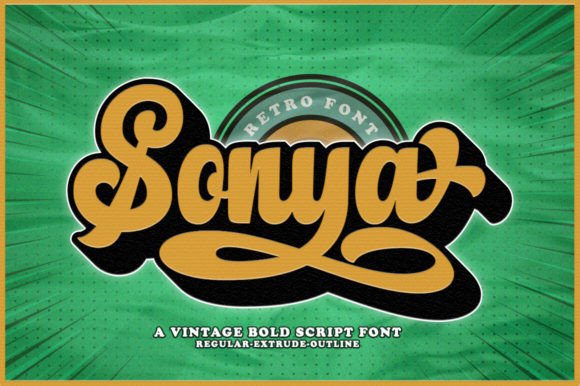 Sonya Script: Reviving the Bold Aesthetic of 70s and 80s Retro Typography