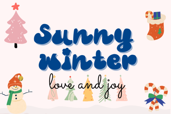 Sunny Winter: A Quirky Display Font for Creative Projects